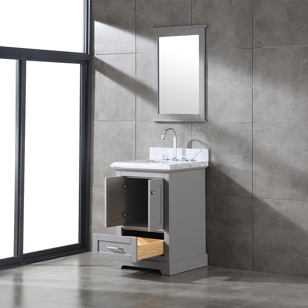 traditional 24 inch gray Bathroom Vanity