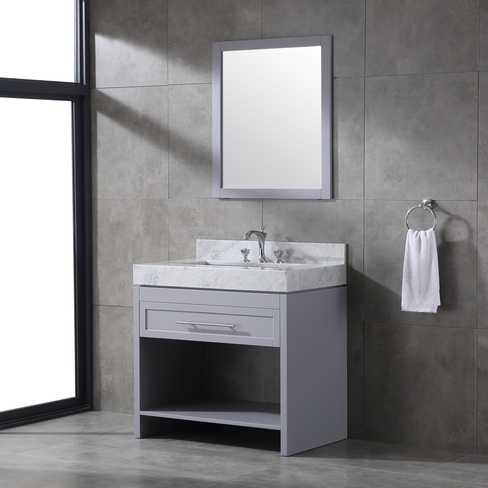 36 inch free standing grey color bathroom decor Bathroom Vanity
