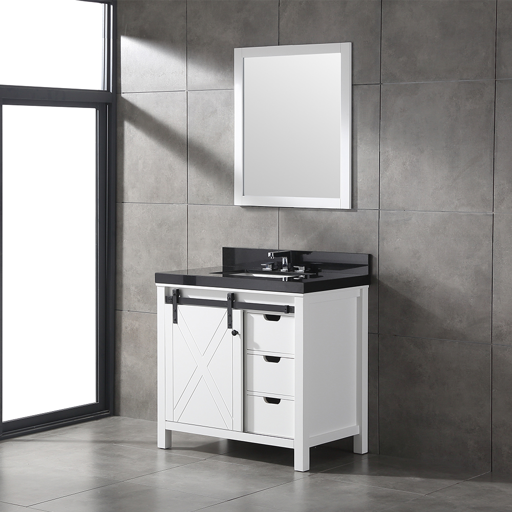 36 inch white single sink floor mounted Bathroom Vanity
