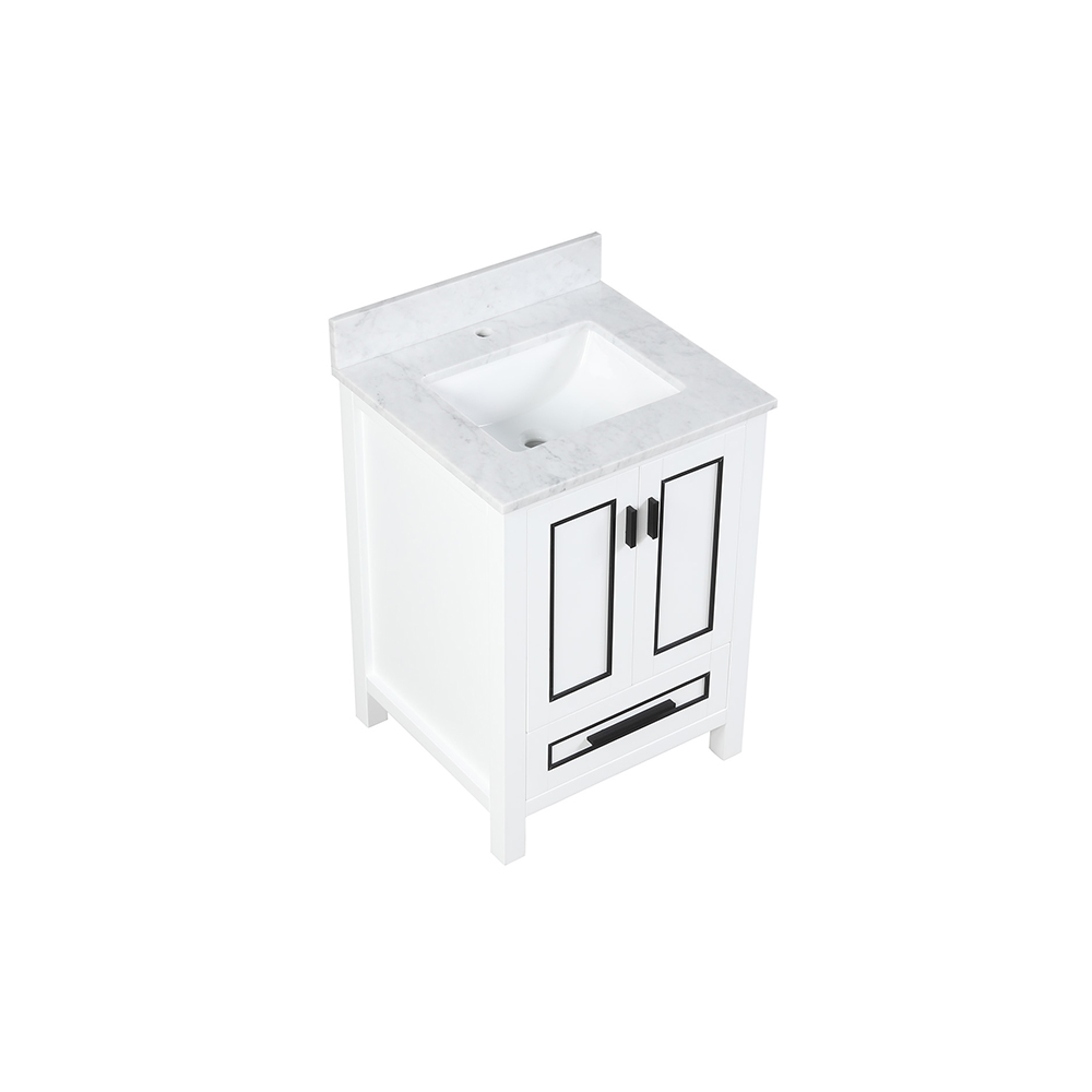 24 inch single white Bathroom Vanity with sink