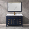 48inch Elegant Solid Wood USA Style Navy Blue Cabinet Modern Bathroom Vanity Made in Vietnam