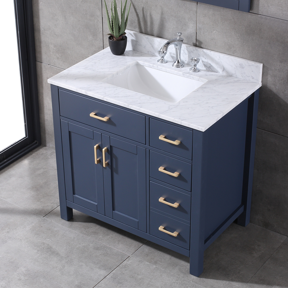 36 inch blue countertop Bathroom Vanity