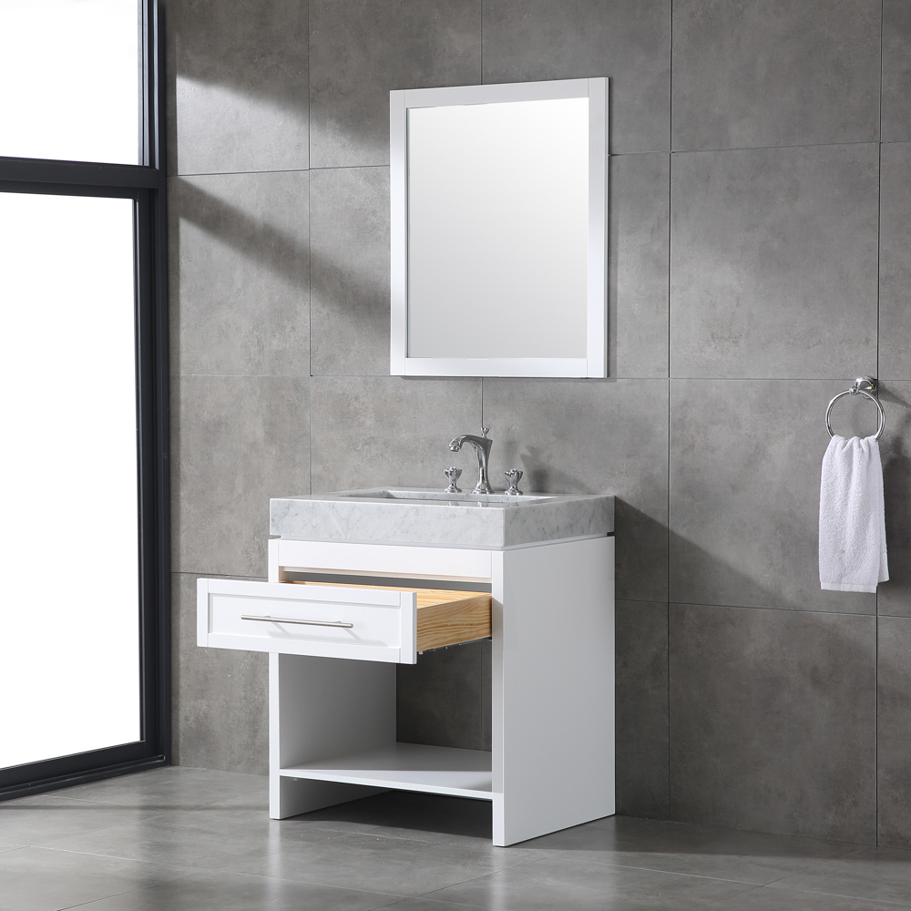 30 inch white color free standing bathroom decor Bathroom Vanity