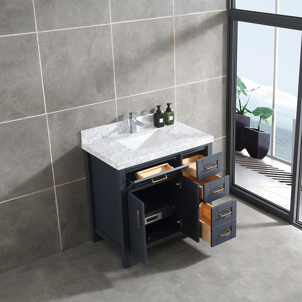 36 inch blue floor mounted Bathroom Vanity