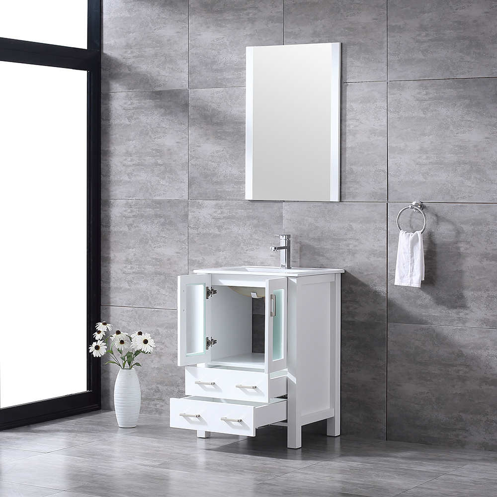 24 inch white free standing Bathroom Vanity