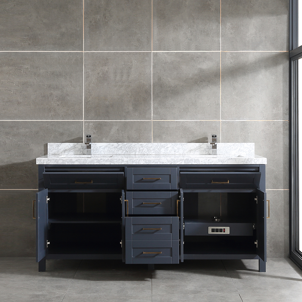 72 inch blue floor mounted Bathroom Vanity