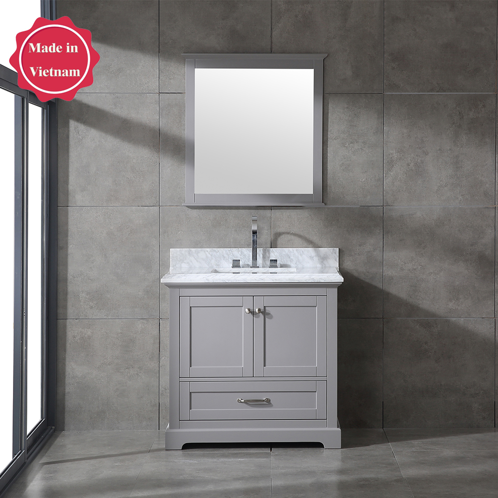 36 inch grey single sink free standing Bathroom Vanity