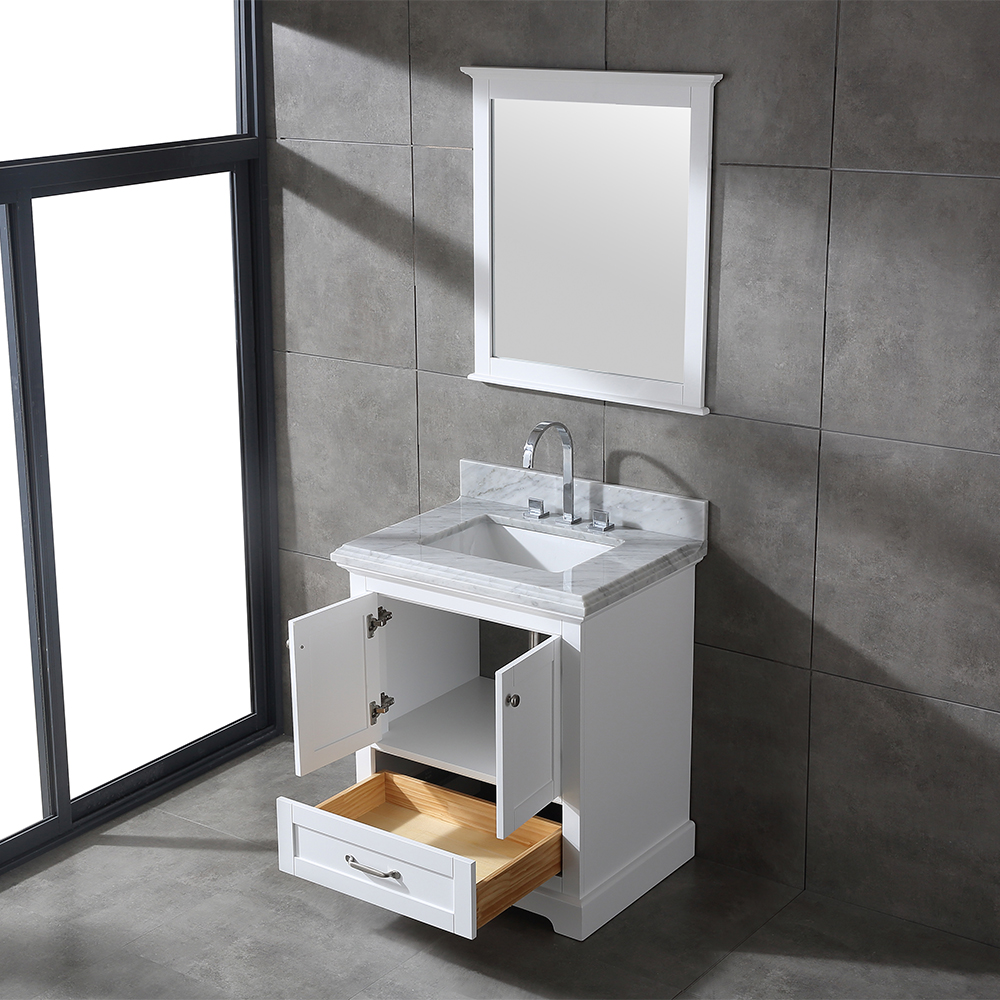 30 inch white small free standing Bathroom Vanity