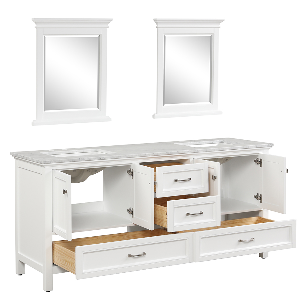 72 inch white free standing Bathroom Vanity