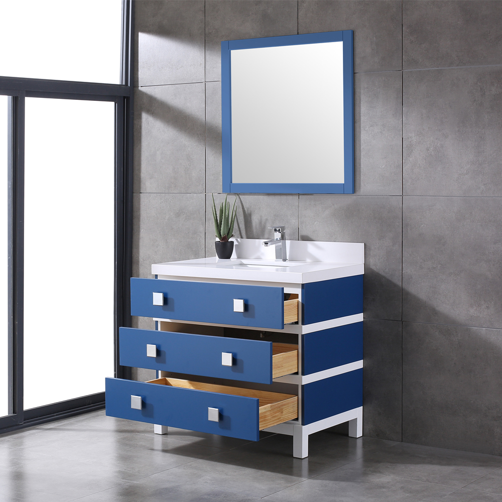 36 inch blue free standing Bathroom Vanity