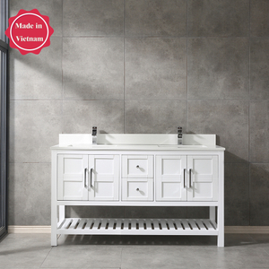 60 inch free standing modern white Bathroom Vanity