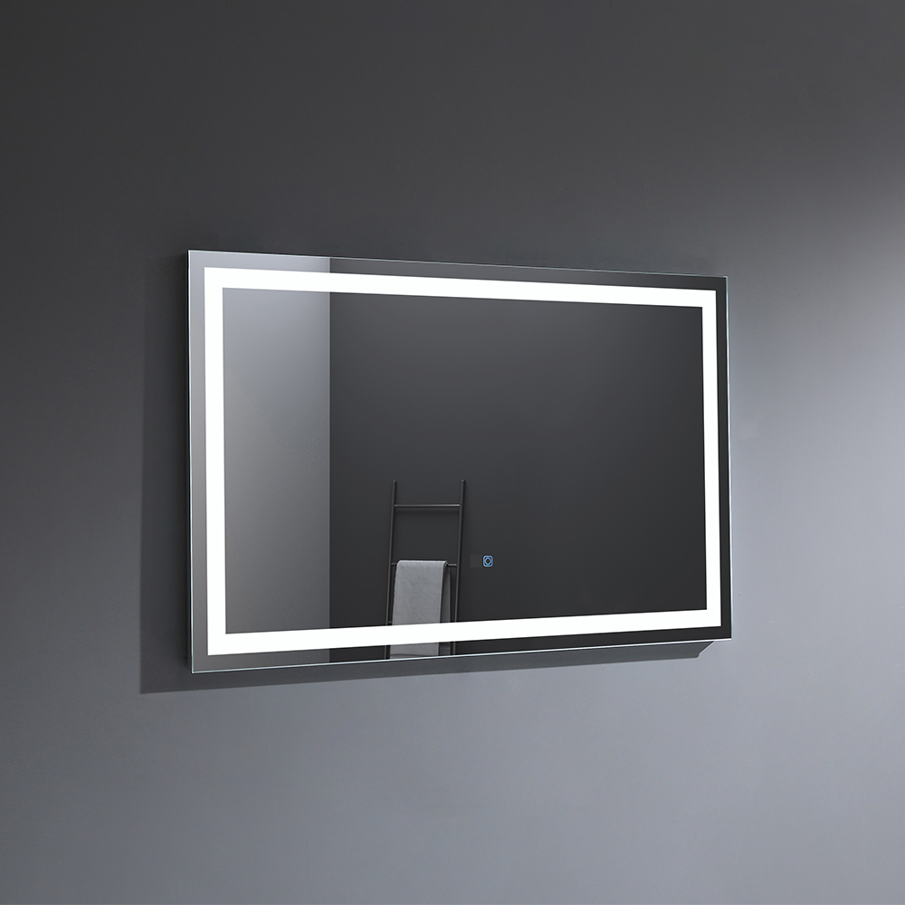 Rectangular waterproof wall mounted bathroom LED mirror