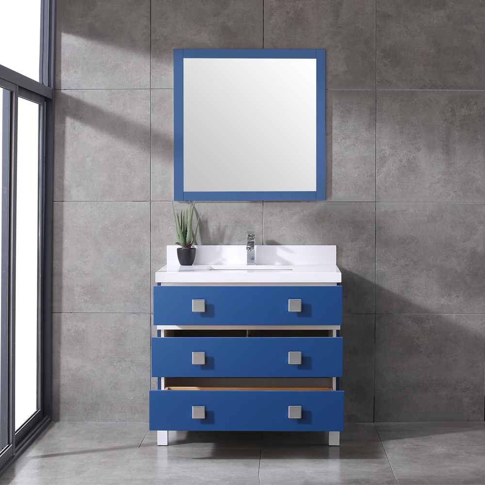 36 inch blue free standing Bathroom Vanity