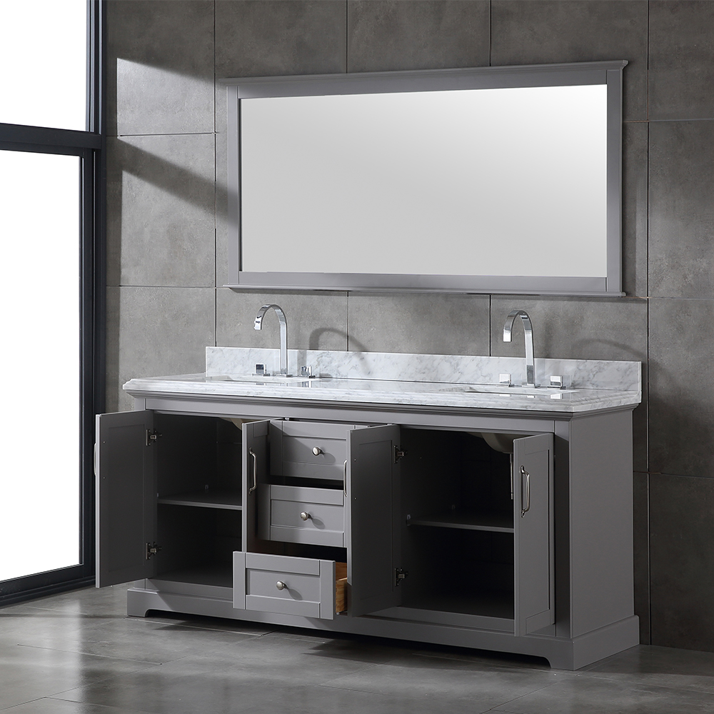 traditional 72 inch grey Bathroom Vanity