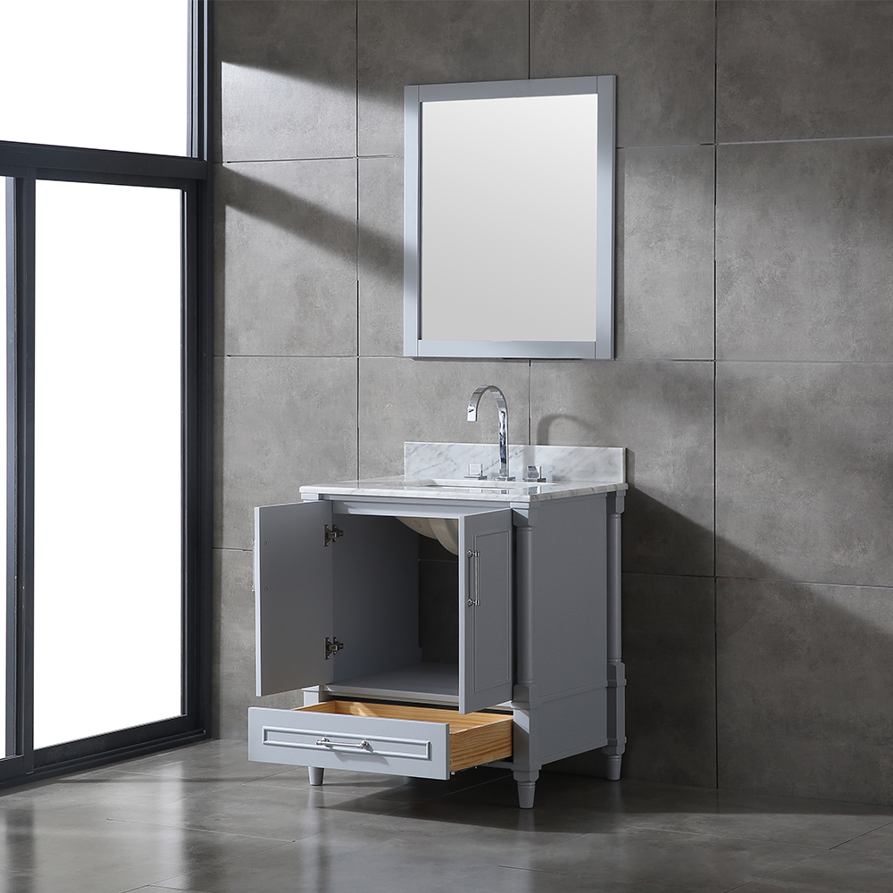 traditional gray free standing Bathroom Vanity