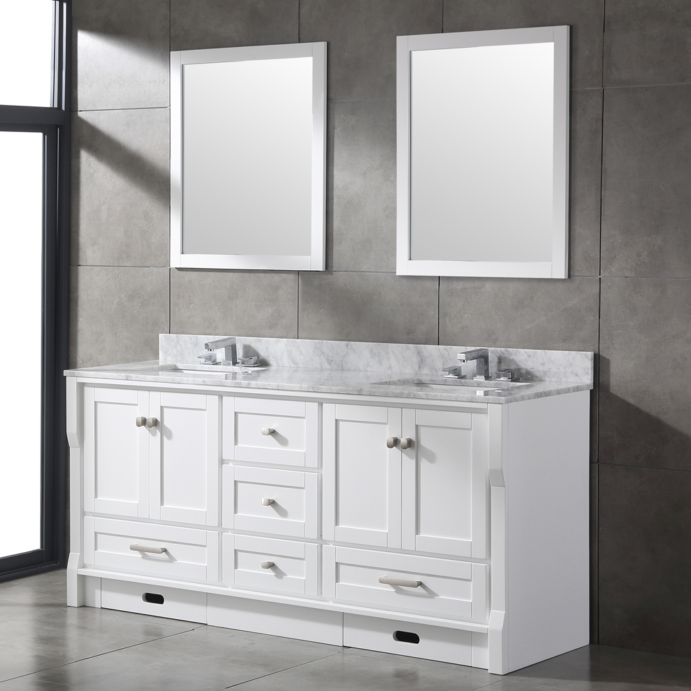 72 inch marble white Bathroom Vanity for corner from Vietnam ...