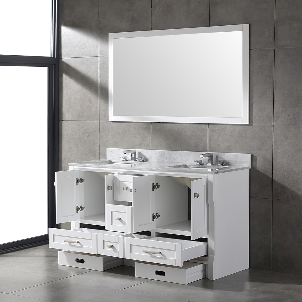 60 inch modern white Bathroom Vanity for floor