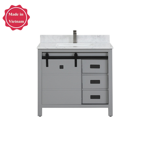 36 inch grey antique corner Bathroom Vanity