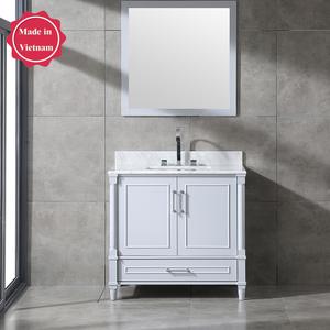 modern gray floor mounted Bathroom Vanity