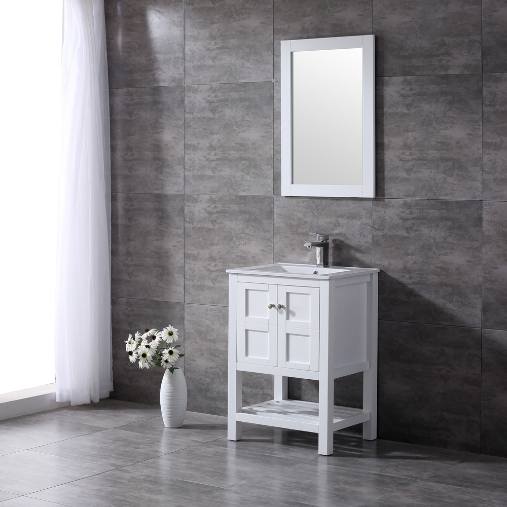24inch White Bathroom Vanity Small Size Cabinet for Bathroom