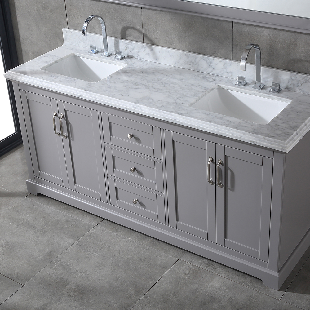 72 inch gray free standing Bathroom Vanity