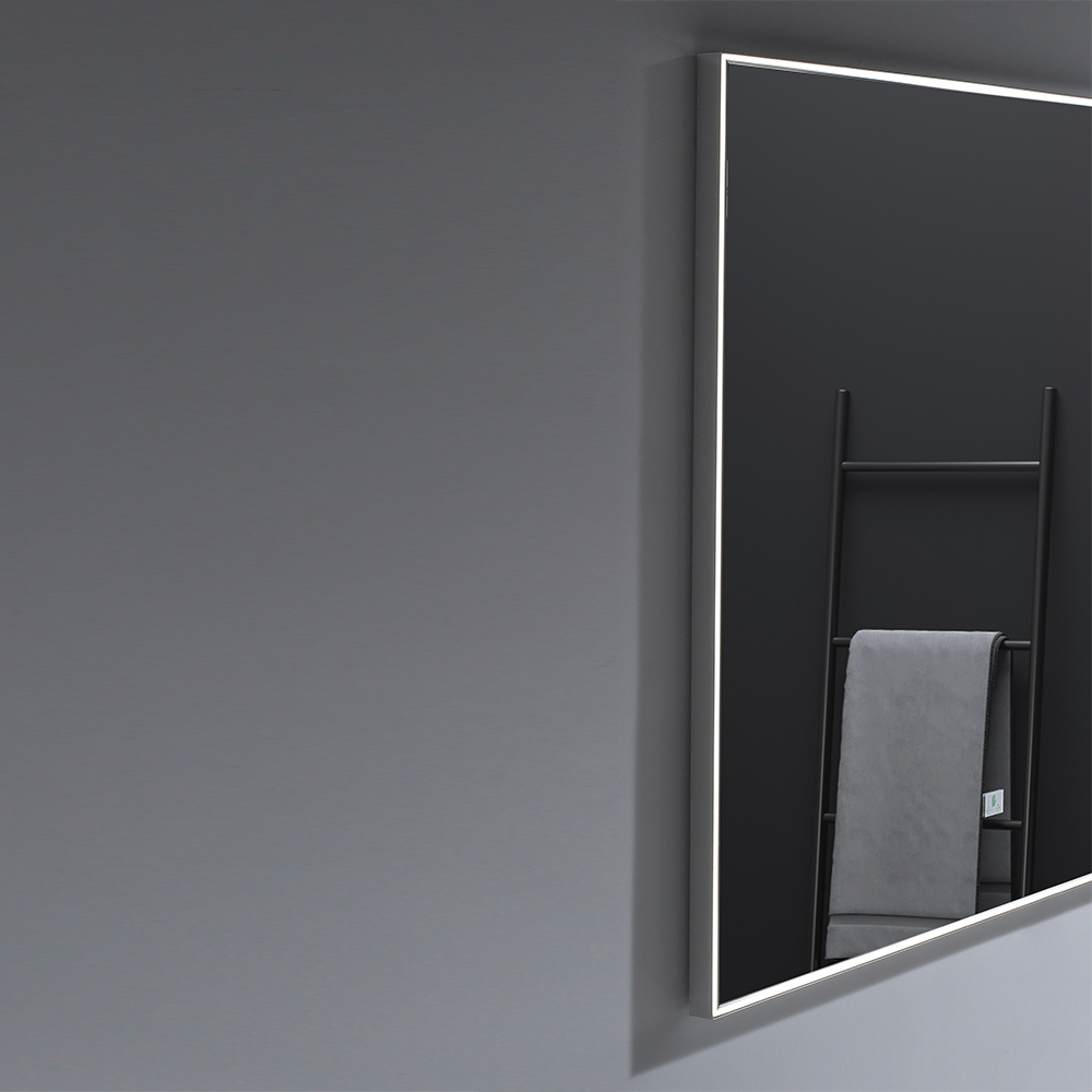 60 inch personalised wall mounted bathroom LED mirror with matel frame