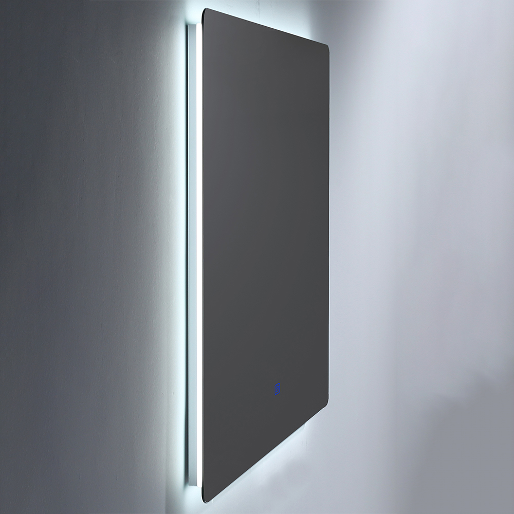 small personalised wall mounted bathroom LED mirror