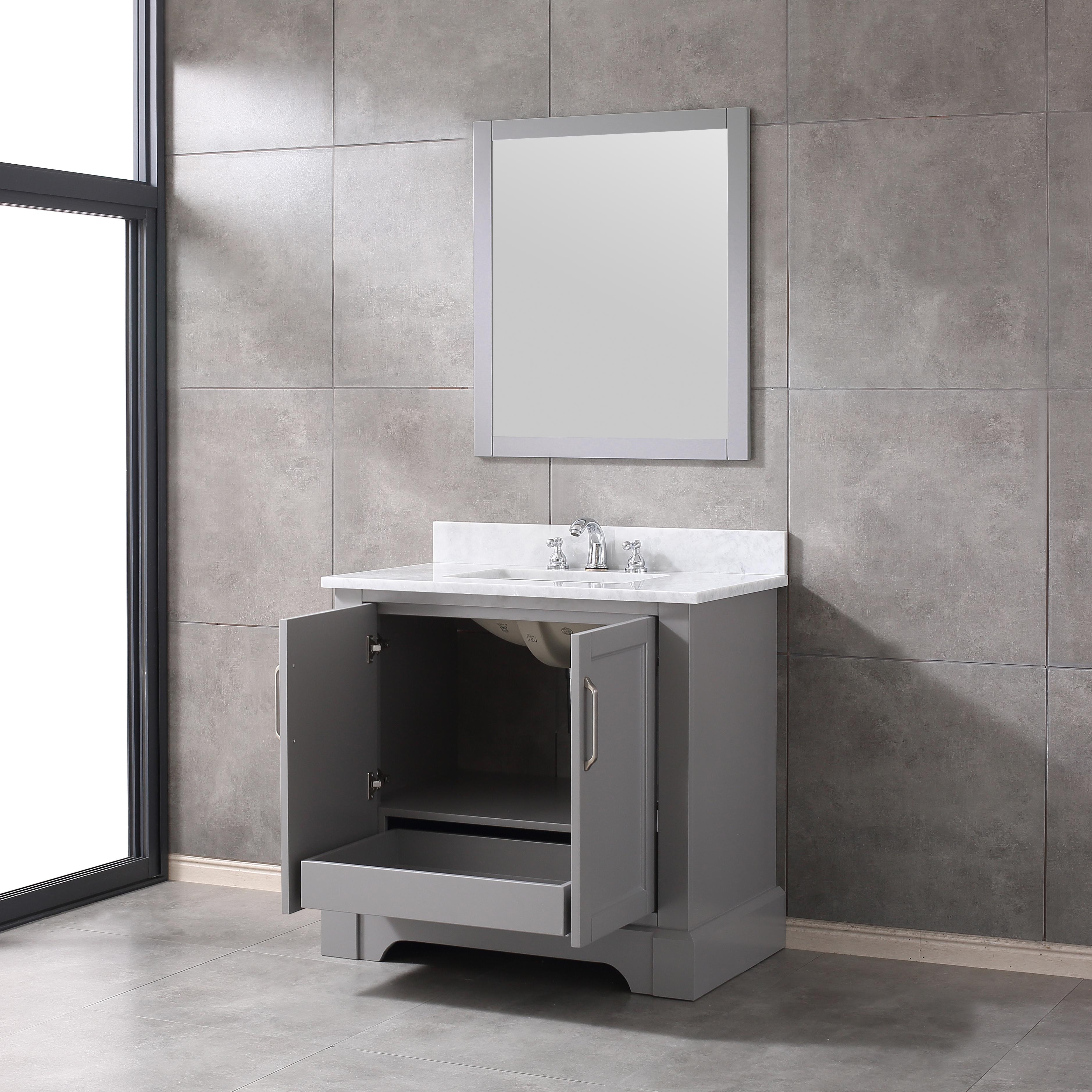 36inch grey single sink Bathroom Vanity