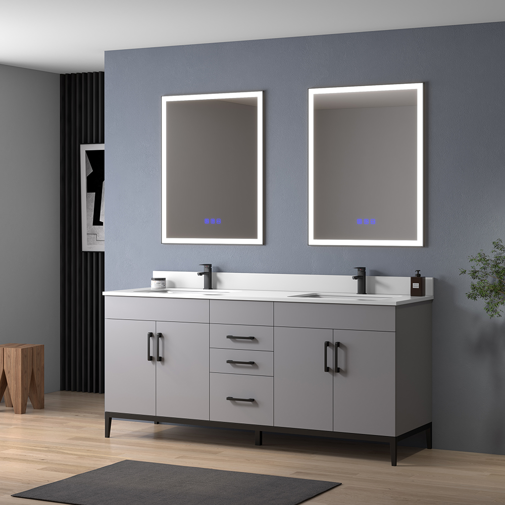 72 inch grey corner Bathroom Vanity